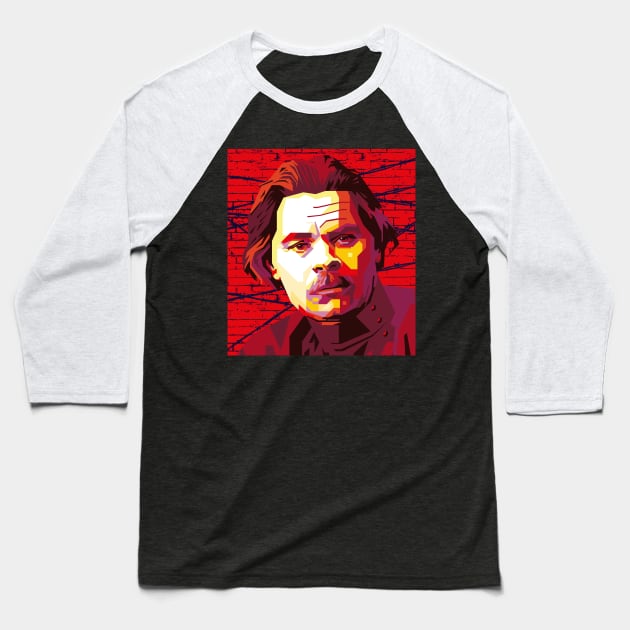 Maxim Gorky Baseball T-Shirt by difrats